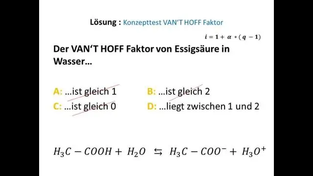 ปัจจัย van't Hoff หมายถึงอะไร