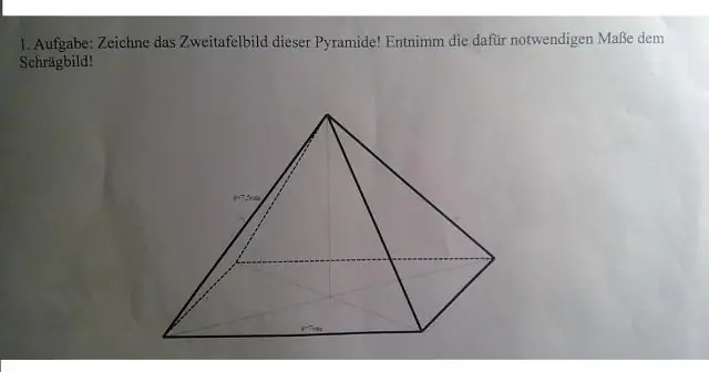 Quina és la xarxa d'una piràmide triangular?