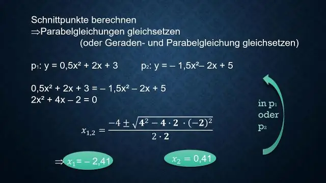 Шың мен Directrix нүктесін қалай табуға болады?