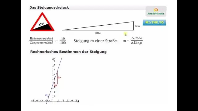 Wie berechnet man das Steigungsverhältnis?