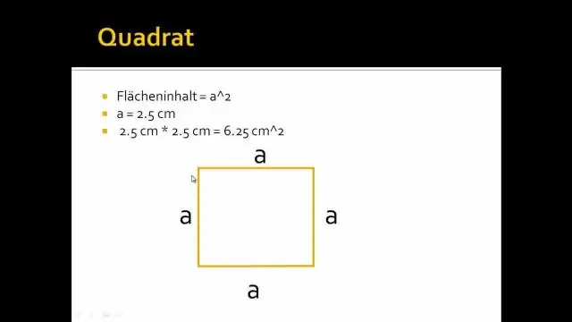 Como você encontra a seção transversal de um quadrado?