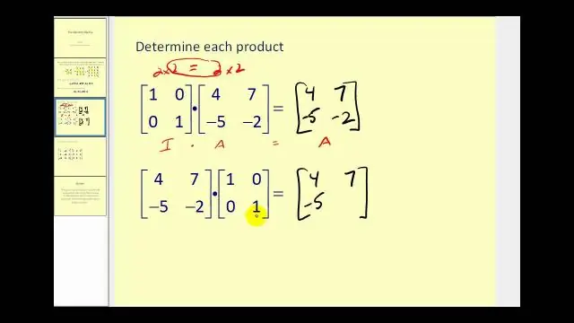 Como você transforma uma matriz em uma matriz de identidade?