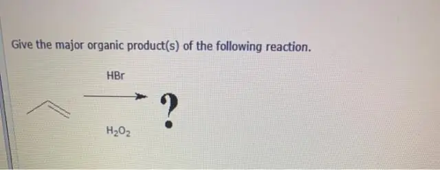 כאשר מוסיפים HBr לאלקן בנוכחות h2o2?