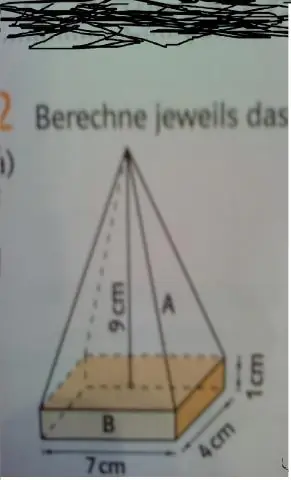 Come si trova il volume di un cubo con una piramide in cima?