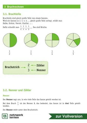 Was sind die 3 Teile eines Bruchs?